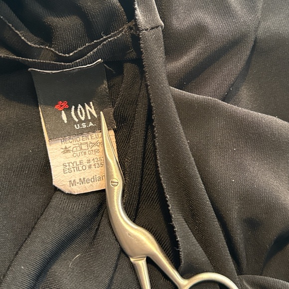 Y2K Baddie, Black Halter Extra mini, mini dress! Silver beading. By Icon size M - Picture 9 of 9